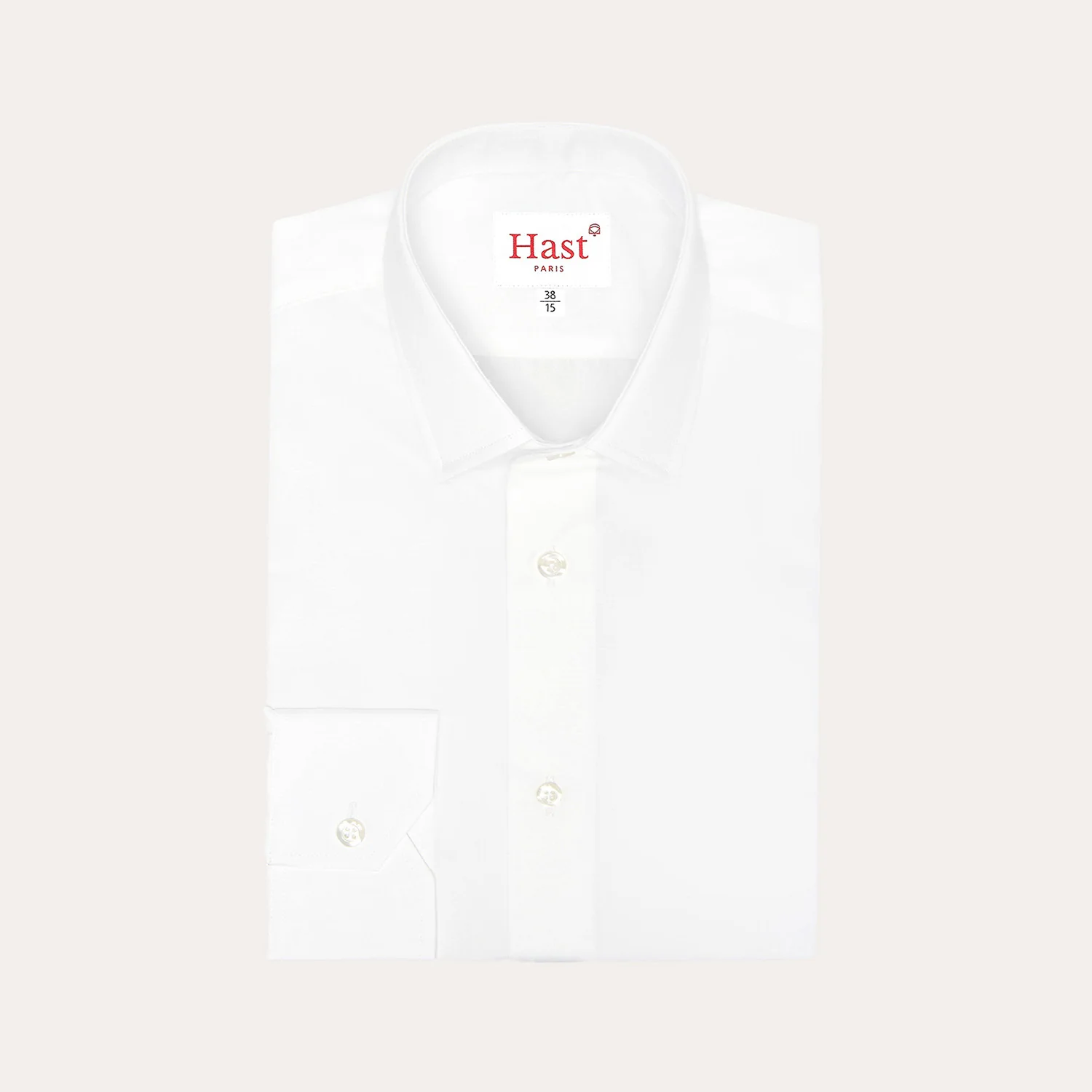 Fitted shirt in white double-twisted poplin
