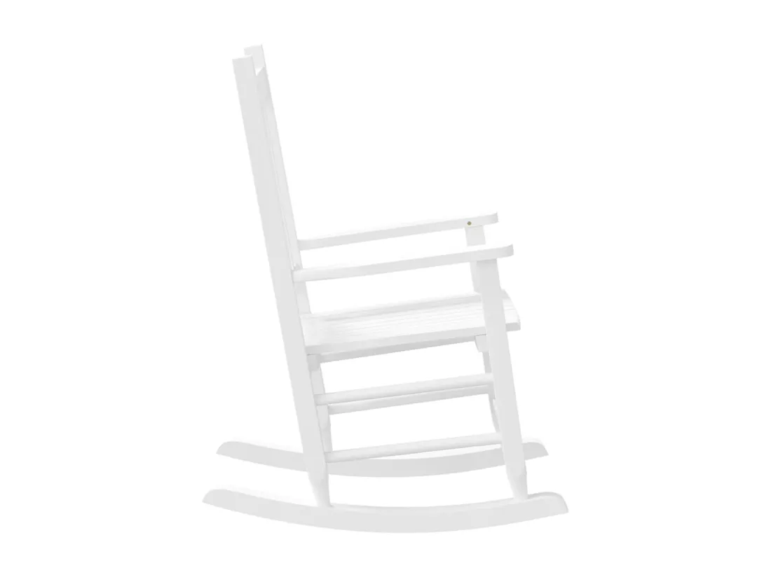 Chaises à bascule enfants lot de 2 blanc bois peuplier massif