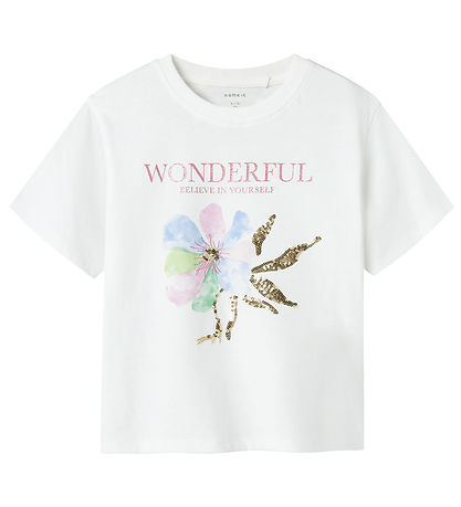 Name It T-Shirt - NkfDukko - Bright White m. Print