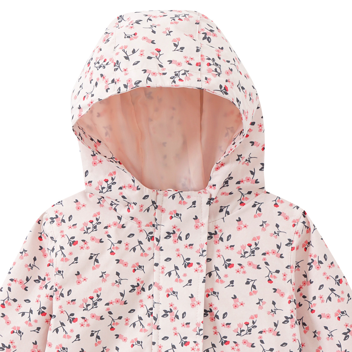 Topomini Baby Regenjacke mit Blumen-Allover hellrosa