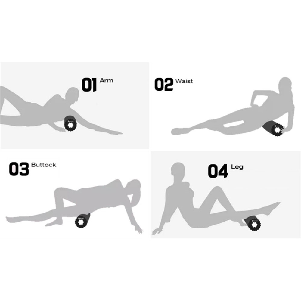 (32cm) Faszienrolle Fitness Selbstmassage Rolle für Balancetraining und Yoga - Schwarz