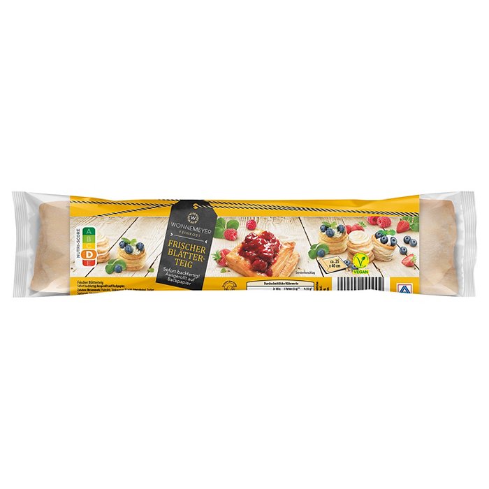 WONNEMEYER Feinkost Frischer Blätterteig 275 g