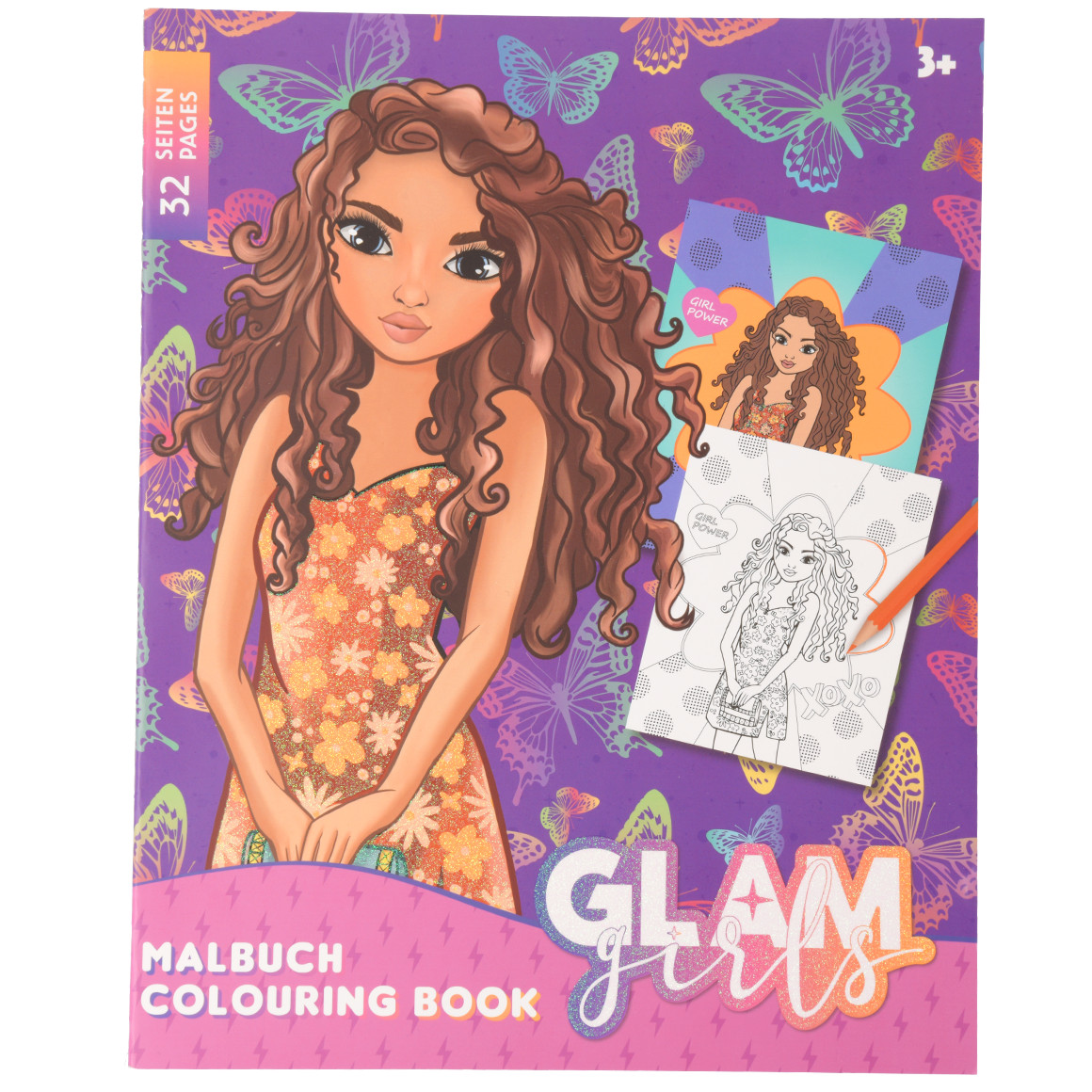 Glam Girls Malbuch dunkellila