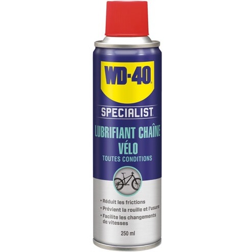 Lubrifiant Chaîne Vélo toutes Conditions WD-40 SPECIALIST - Aérosol de 250 ml