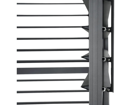 Lamellenwand Mirador Classic, Deluxe Plus 300 93 x 235 cm zwart