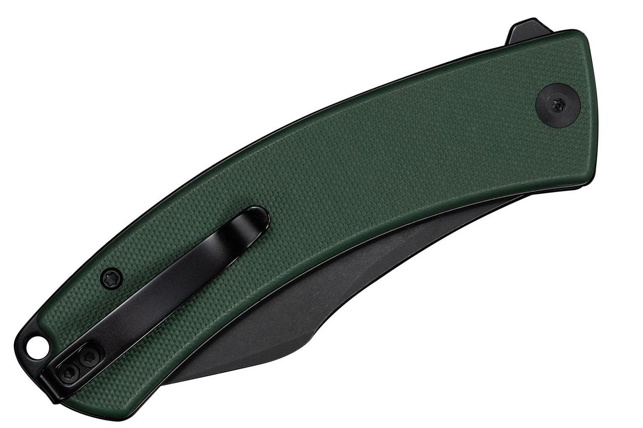Civivi Outlaw Muk C24079-3 Blackwashed 14C28N, Green G10, zakmes