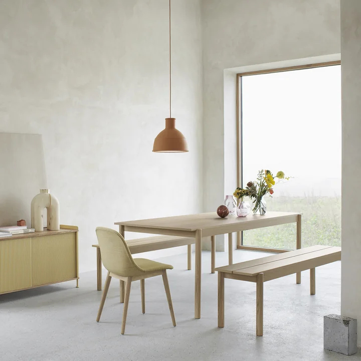 Muuto - Unfold Pendelleuchte, dunkelbraun