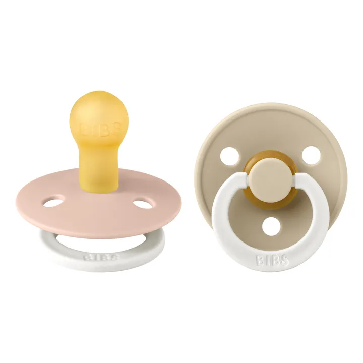 Bibs Tétines phosphorescentes en caoutchouc naturel - Set de 2 | Blush