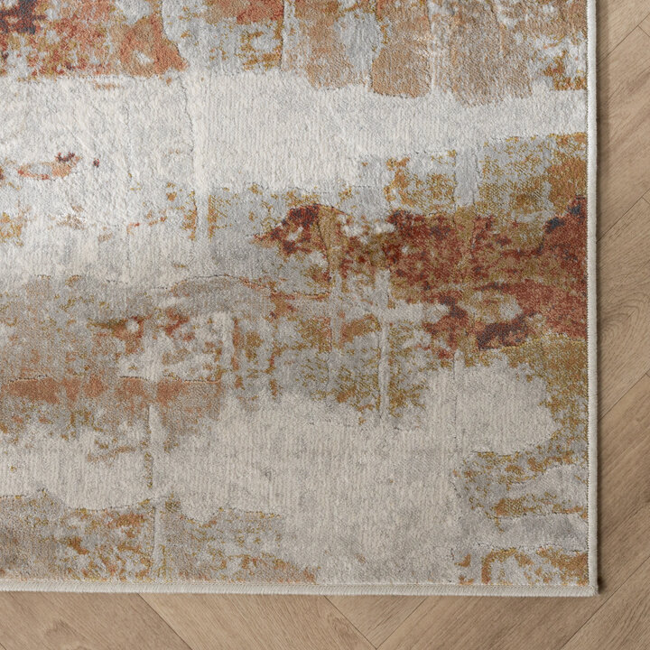Luxe vloerkleed - Marnix Grunge Creme/Terra