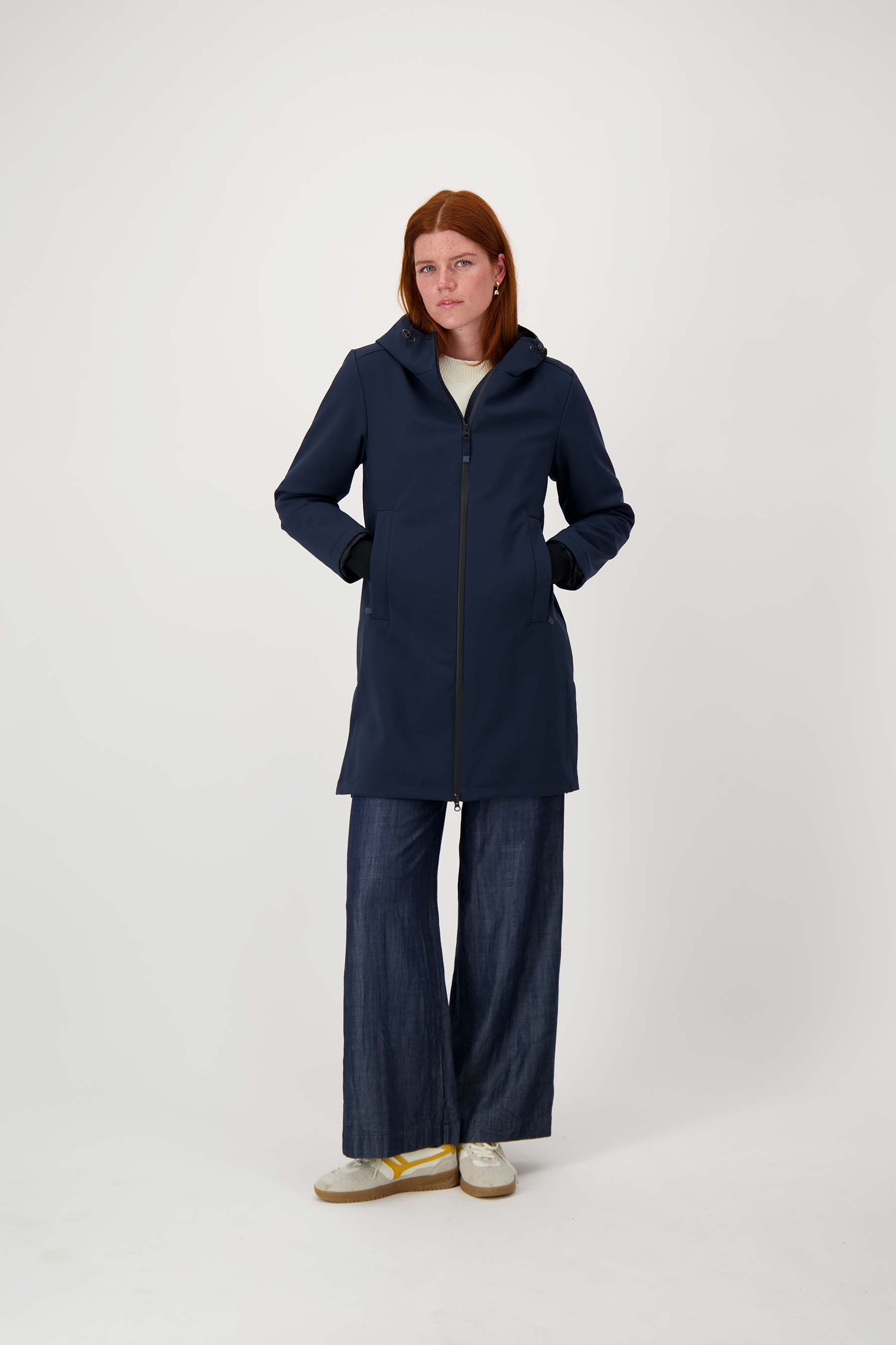 lange softshell jas met zachte binnenkant