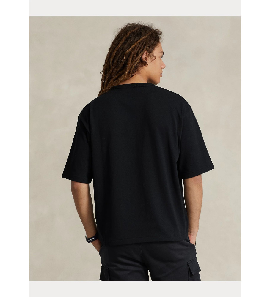 Camiseta Ralph Lauren Big Pony Relaxed Fit em algodão, preta