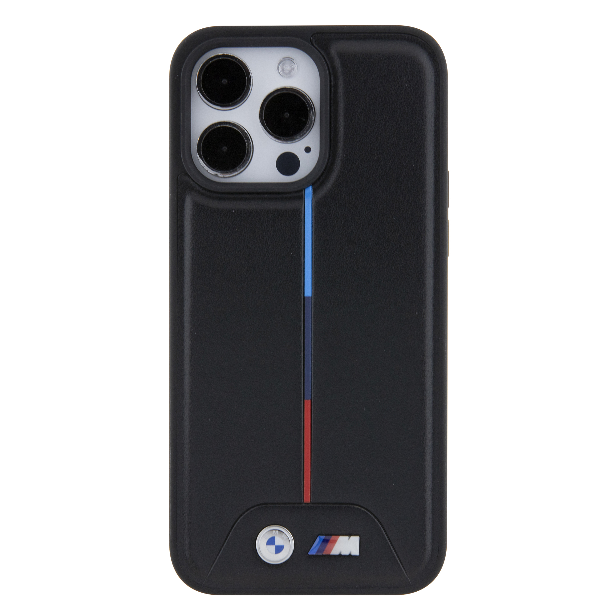 iPhone 15 Pro Max Leder Hardcase Hülle Quilted Tricolor (BMHCP15X22PVTK) - Schwarz