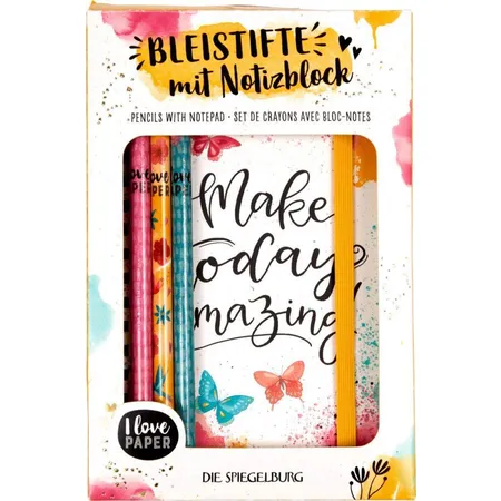 Die Spiegelburg I Love Paper - Bleistifte mit Notizblock