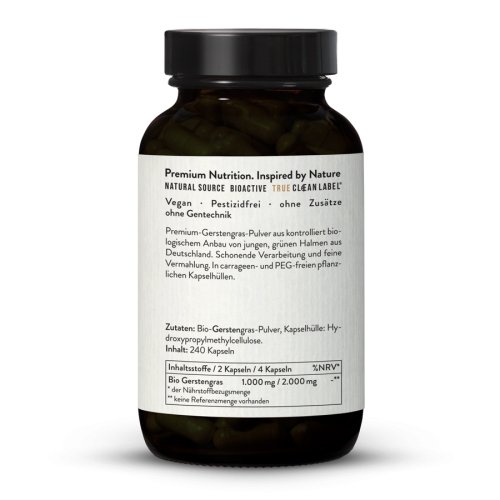 Sunday Natural Products  Bio Gerstengras Kapseln