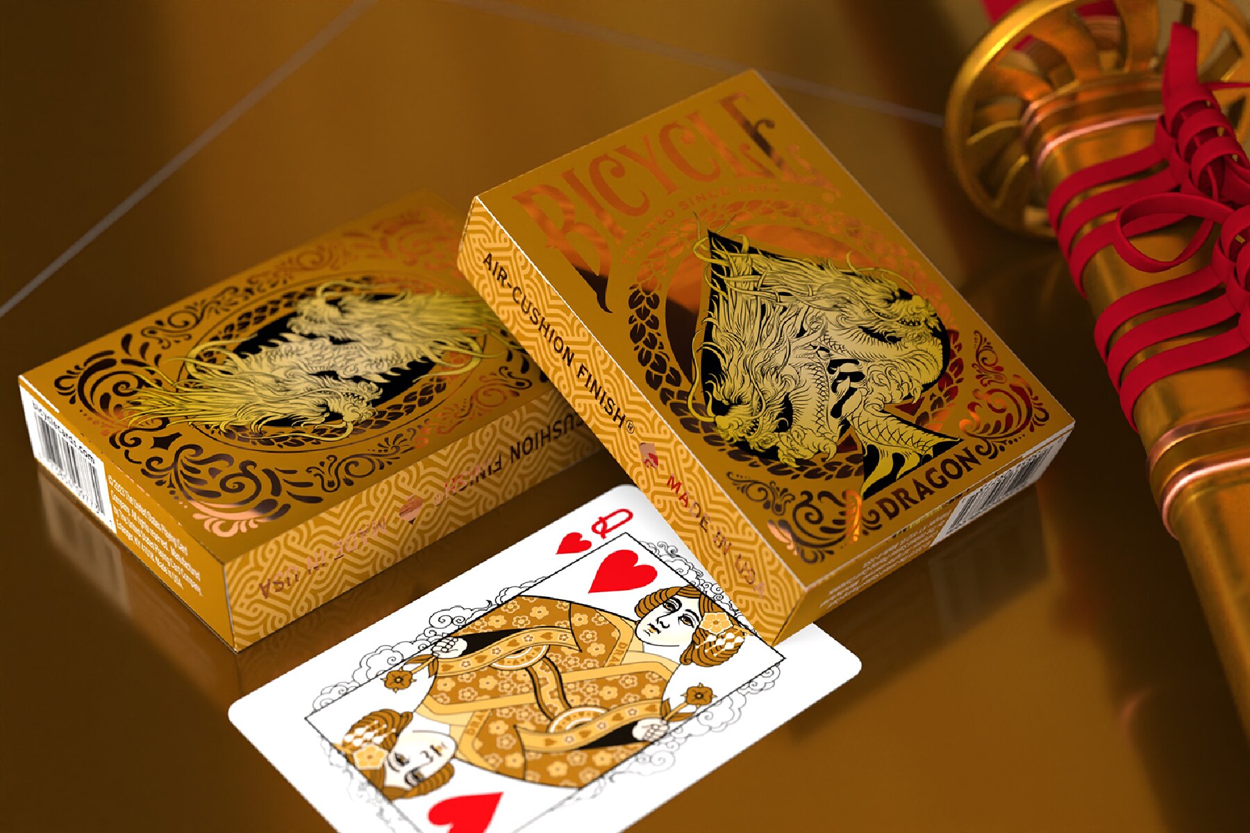 Bicycle® Kartendeck - Gold Dragon Kartenspiel Spielkarten Pokerkarten