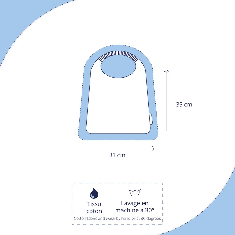 Serviette Enfant Élastique Bulle Bronze Marine