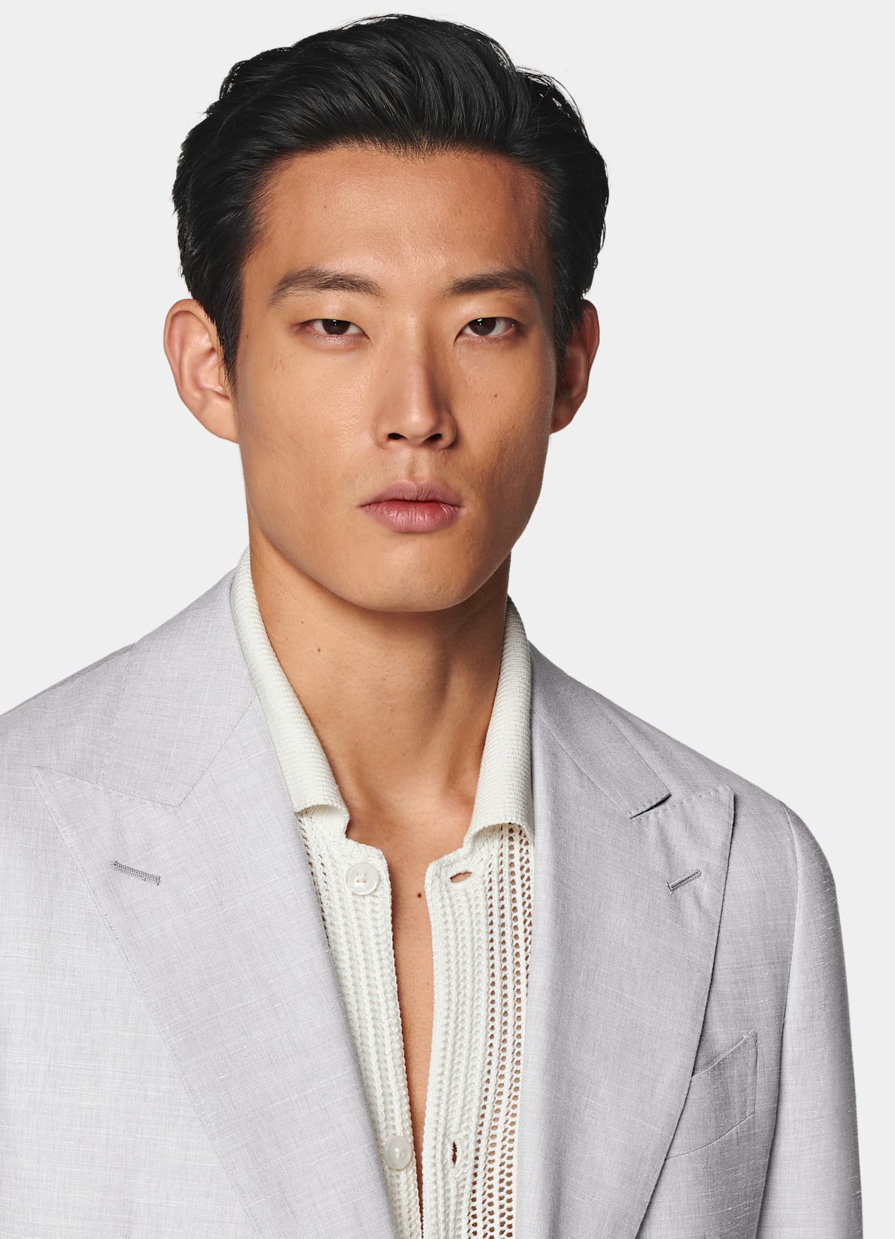 Costume Havana coupe Tailored gris clair