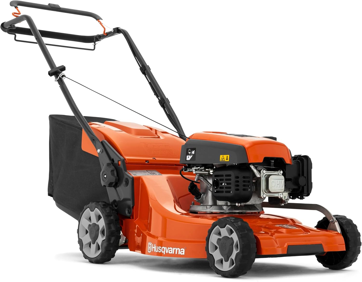 Husqvarna LC 247 Benzin-Rasenmäher - 2,2 kW Motor, 47 cm Schnittbreite, 55L Fangbox, zentrale Höhenverstellung, kugelgelagerte Räder, Robustes Komposit-Chassis (mit Radantrieb)