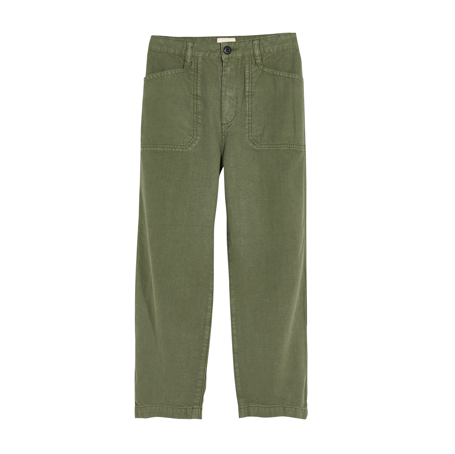 PERRIG - Pantalon droit taille haute | Vert