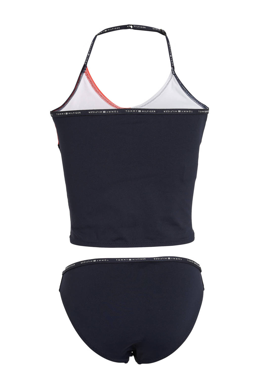 Zo mooi!tankini donkerblauw/rood/wit