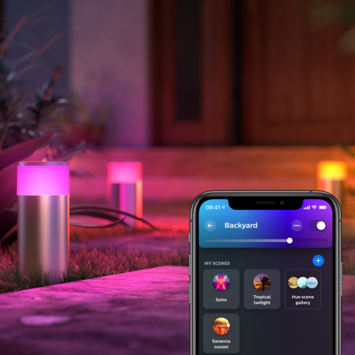 Philips HUE outdoor tuinsokkel Calla RVS