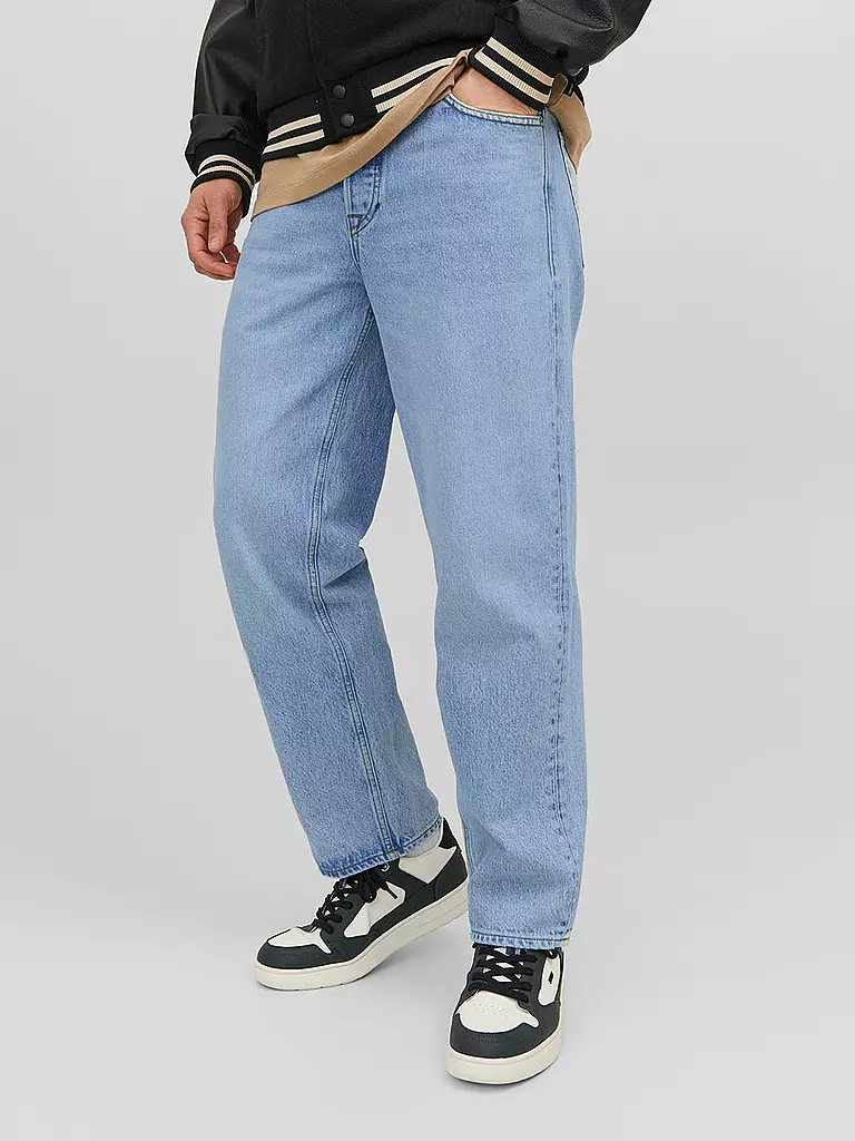 JACK & JONES Jeans Loose Fit JJIEDDIE blau