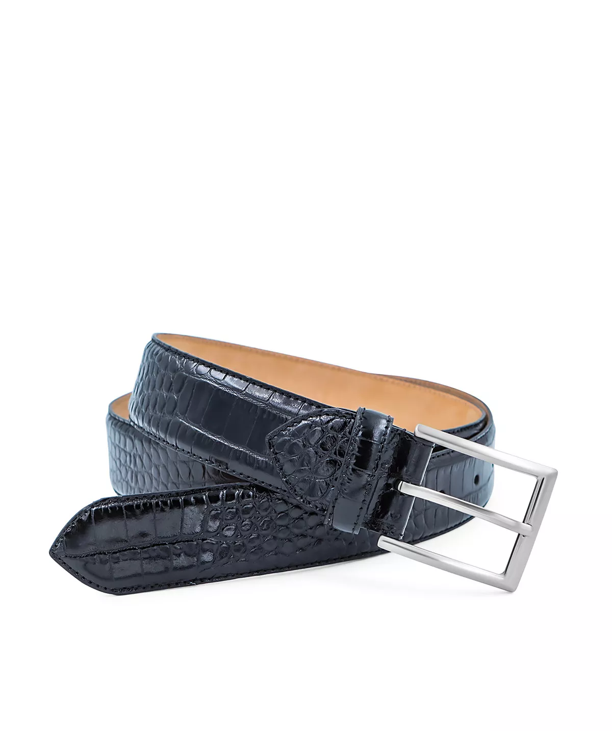 Ceinture Embossé Croco  Noir (nouveau modèle)