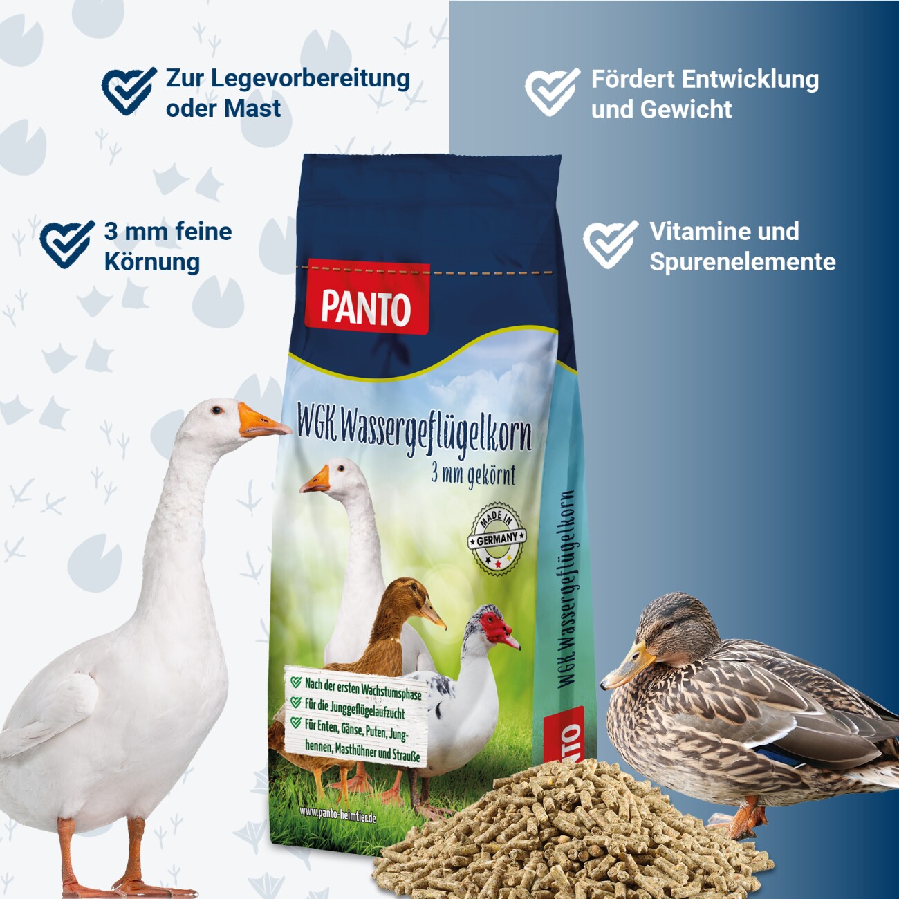 Panto WGK WASSERGEFLÜGELKORN (3 MM GEKÖRNT) 25kg
