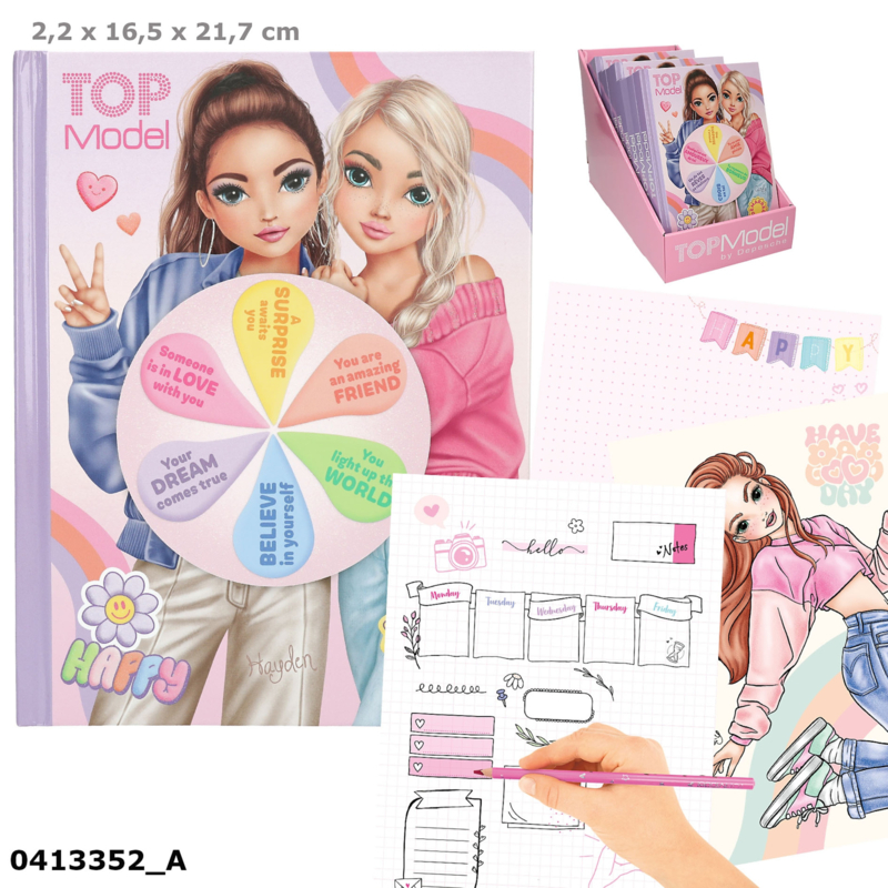 TOPModel mood kleurboek met licht Engelse versie