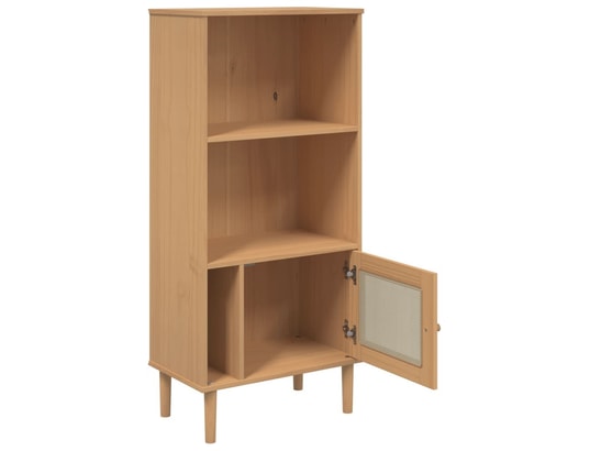 VIDAXL - Bibliothèque senja marron 60x35x130 cm bois massif de pin