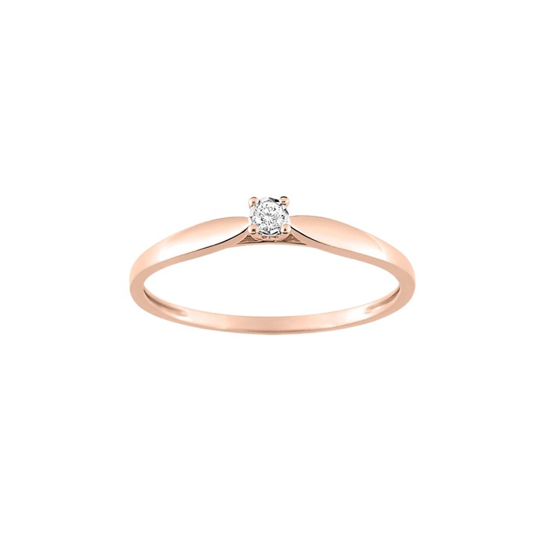 Bague Femme - Or 9 Carats - Diamant 0,03 Carats
