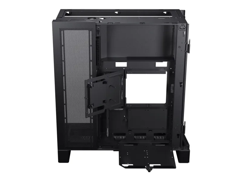 Phanteks NV7 - FT - udvidet ATX - sidepanel med vindue (hærdet glas) - ingen strømforsyning (ATX) - sort satin - USB/Lyd