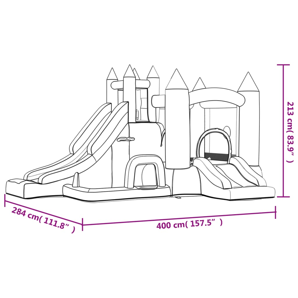Castillo Hinchável Happy Hop 400 x 284 x 213 cm