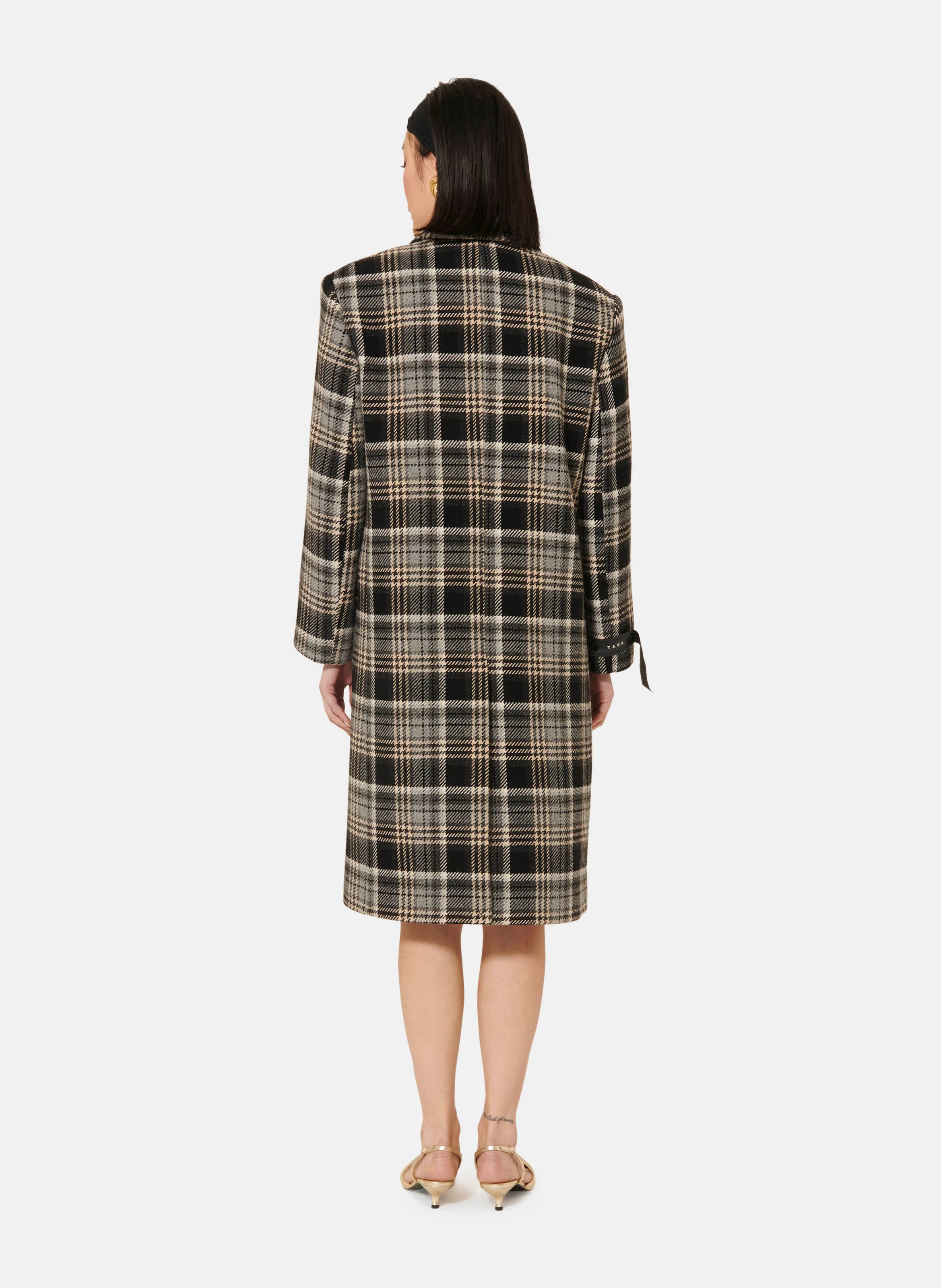 MARCEL - Manteau col tailleur en laine mélangée | Gris