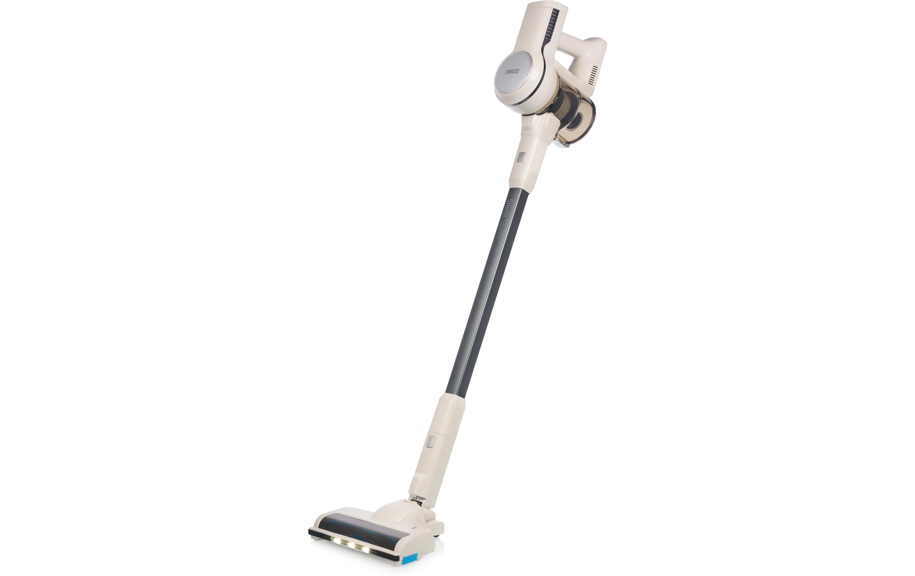Akku-Hand- und Stielsauger Silber/Weiss<br>Kabelloser Staubsauger mit 3 Geschwindigkeitsstufen