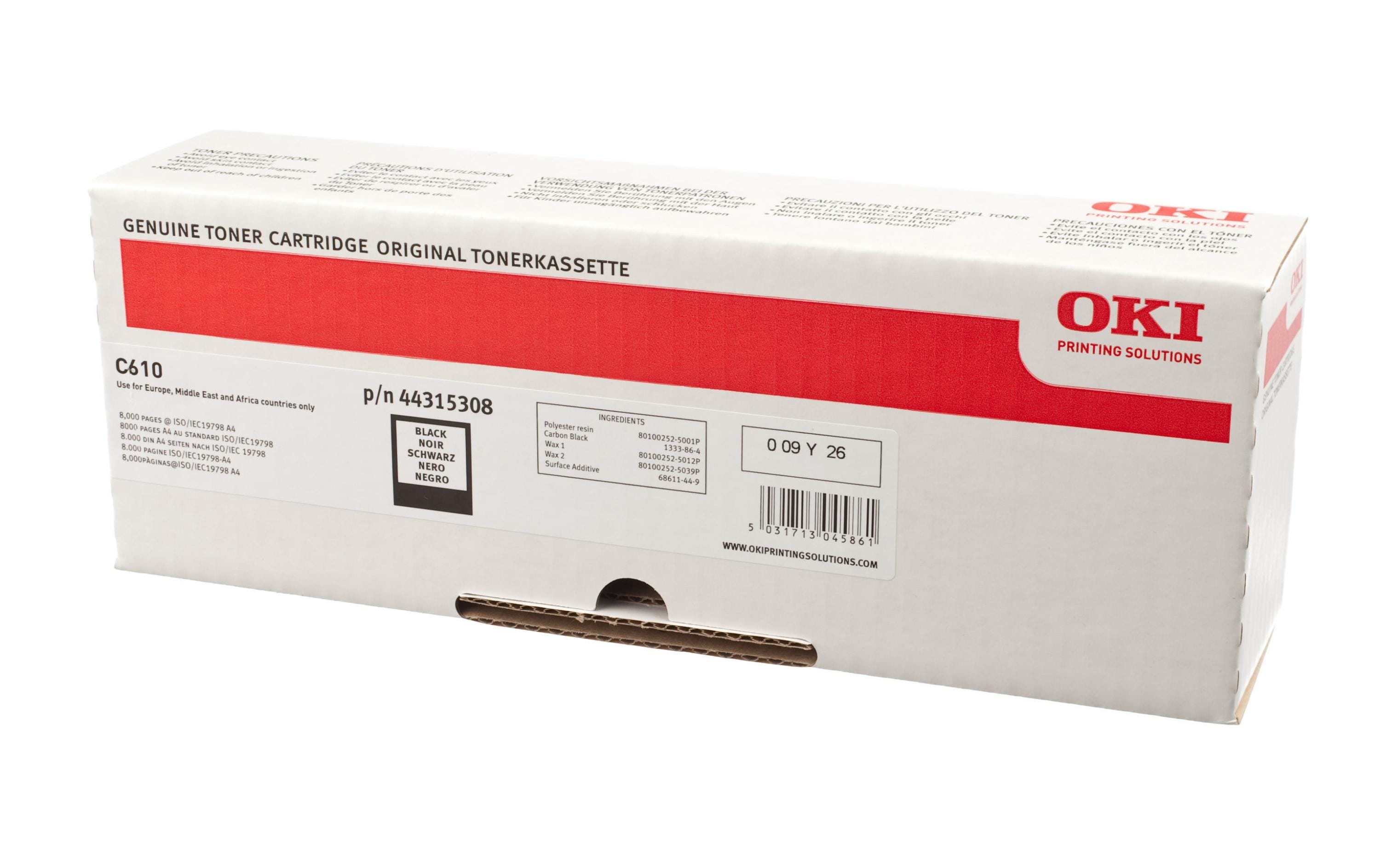 Toner 44315308 Black<br>Für 610 Serie, black