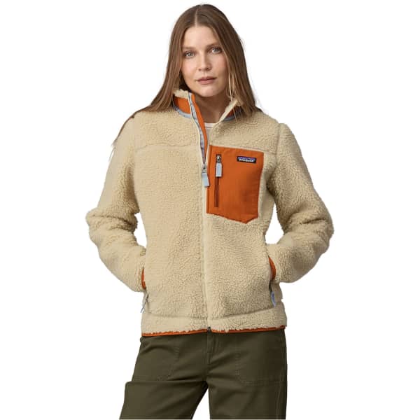 Veste polaire PATAGONIA W'S CLASSIC RETROX JKT DARK NATURAL W/REDTAIL RUST