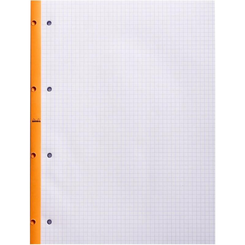 Bloc agrafé côté Side A4 80 feuilles petits carreaux 5/5 80 g. - Orange