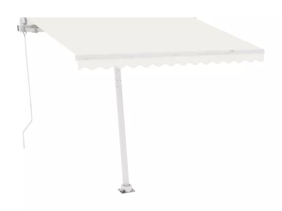 Auvent automatique avec capteur de vent et LED 300x250 cm Crème