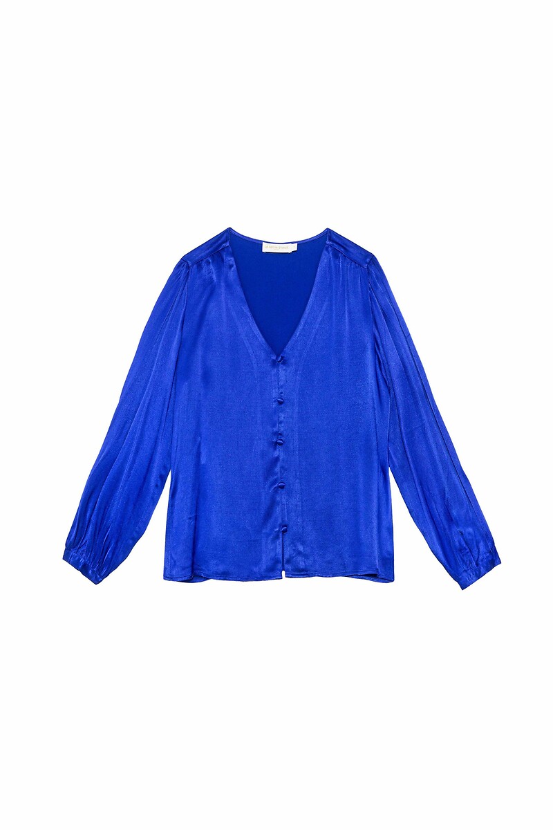 LA PETITE ETOILE<br>Blusa de cetim com mangas compridas BIANCA