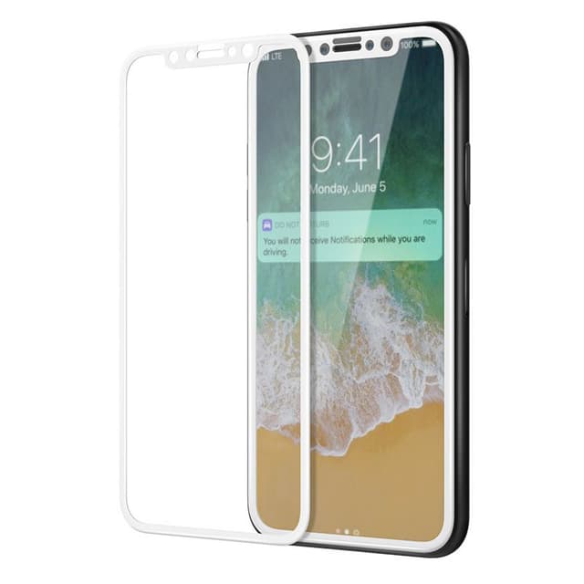 SKALO iPhone X/XS FULL-FIT Hærdet Glas Skærmbeskyttelse