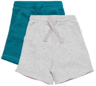Luca & Lola Fabriano Shorts 2-pack, Grey Melange/Deep Lake