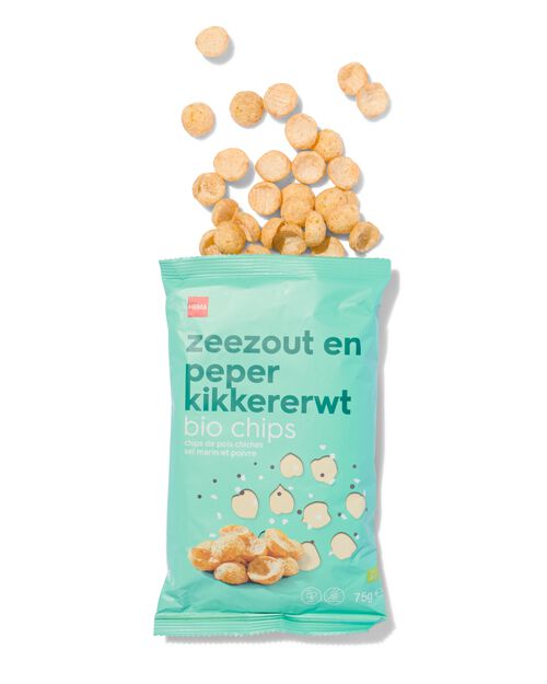chips bio pois chiches 75g sel marin et poivre