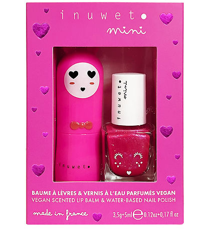 Inuwet Geschenkset - Lippenbalsam/Nagellack - Fuchsia