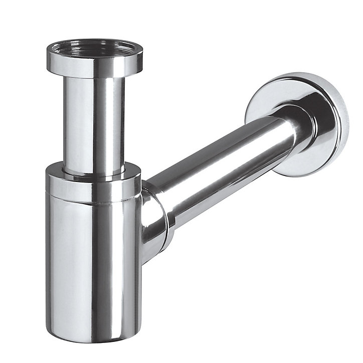 Siphon chromé 32mm avec tuyau Wirquin