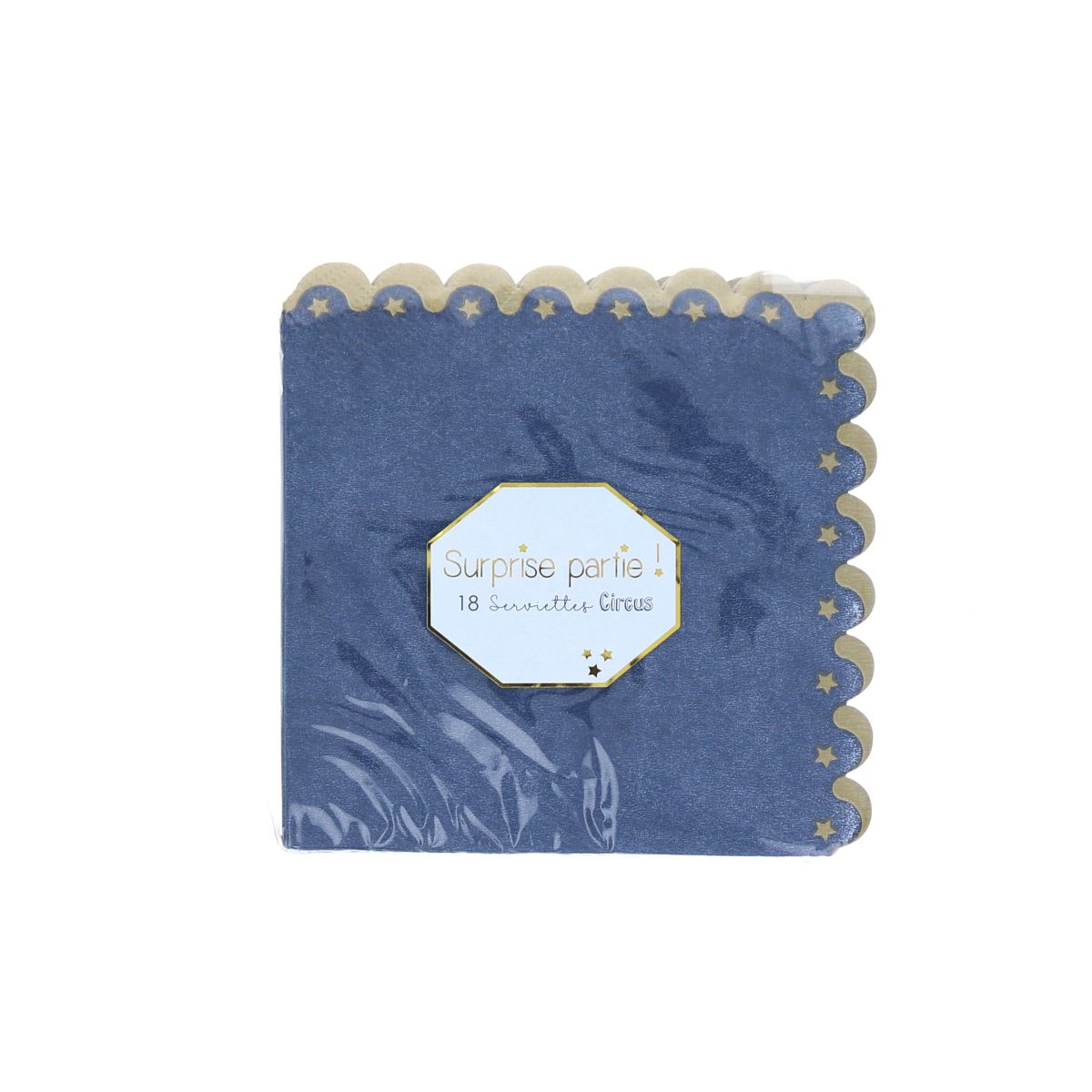 Lot de 18 serviettes  bleues cirque Surprise Partie !