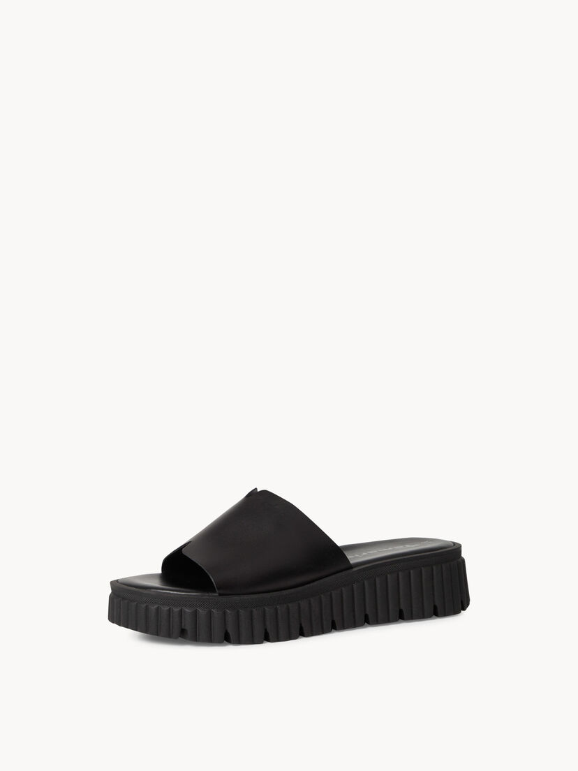 Leren Slipper - zwart