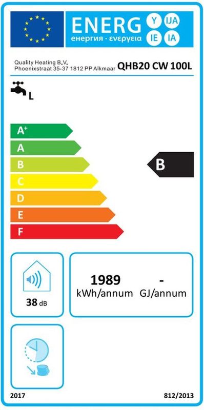 Quality Heating - Dual Elektrische Boiler - 100 Liter - Energieklasse B
