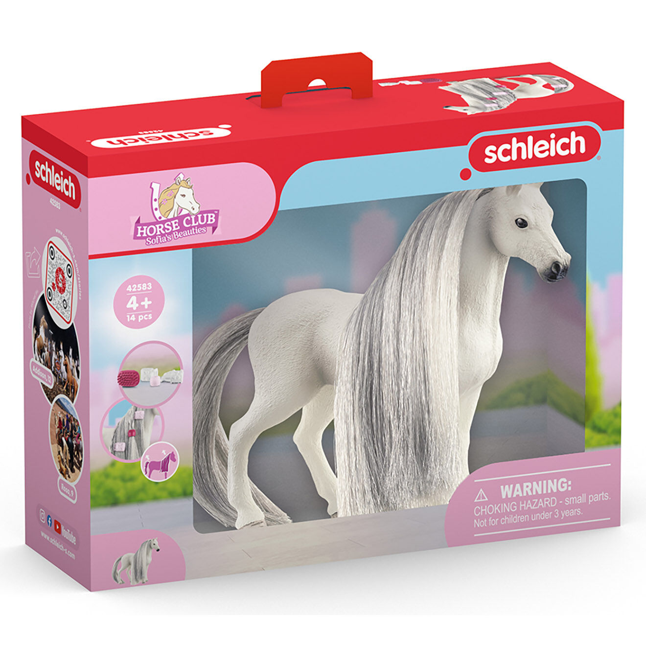 Schleich Jument de Trait à coiffer multicolore