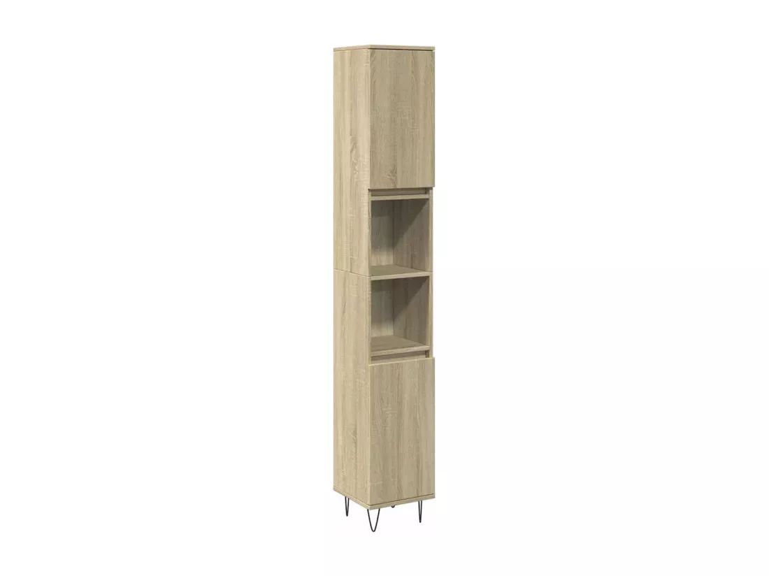 Ensemble de meubles de salle de bain 3 pcs chêne sonoma